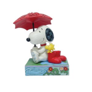 Figurine Snoopy et Woodstock sous un Parapluie