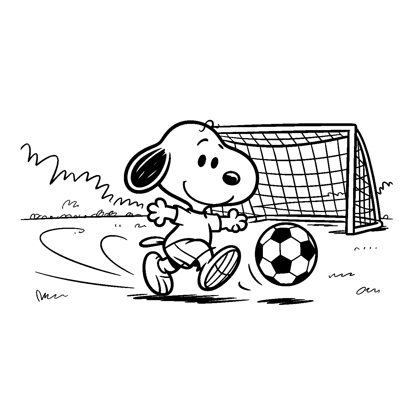 Coloriage Snoopy gratuit à imprimer : Snoopy avec Woodstock